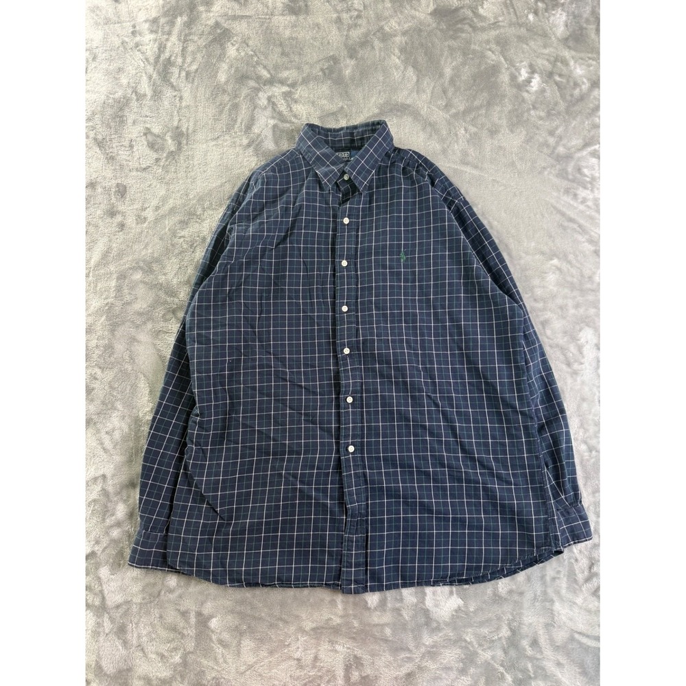 Polo Ralph Lauren Lowell Sport Men's Button-Down XL Blue Two-ply Cotton Fabric
